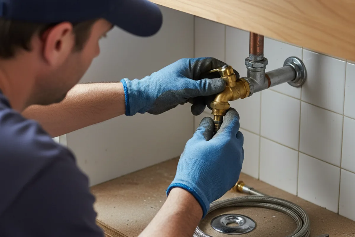 Shutoff valve and fitting work during Emergency Plumbing in Beauty